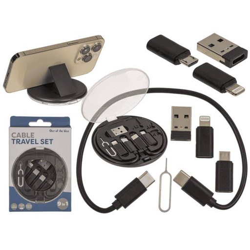 [001697] JUEGO DE CABLES DE VIAJE ADAPTADOR: USB C A USB