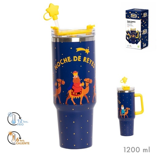 [001805] VASO TERMICO 1200ML REYES MAGOS