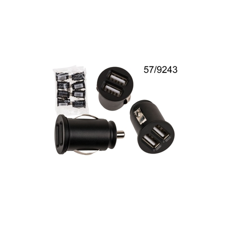 [001865] ADAPTADOR USB NEGRO UNIVERSAL PARA ENCENDEDOR DE CIGARRILLOS APROX. 3,5 CM