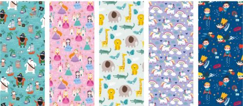 [002022] EXP 50 ROLLOS 70X200CM PAPEL DE REGALO INFANTIL