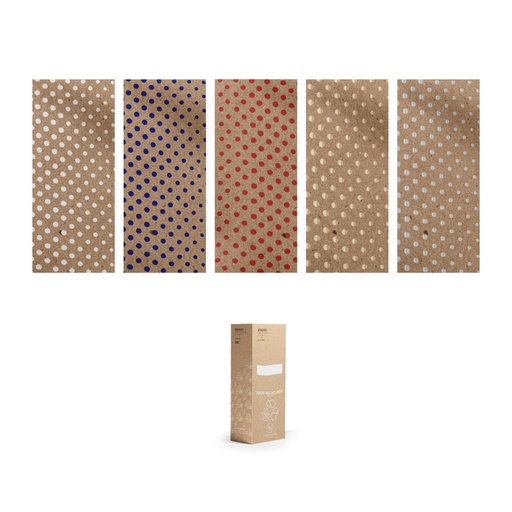 [002023] EXP 50 ROLLOS PAPEL REGALO 0,7X2M PUNTOS COLOR SURTIDO